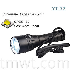 ABS plastic AA battery under water scuba professional diving led flashlight torch